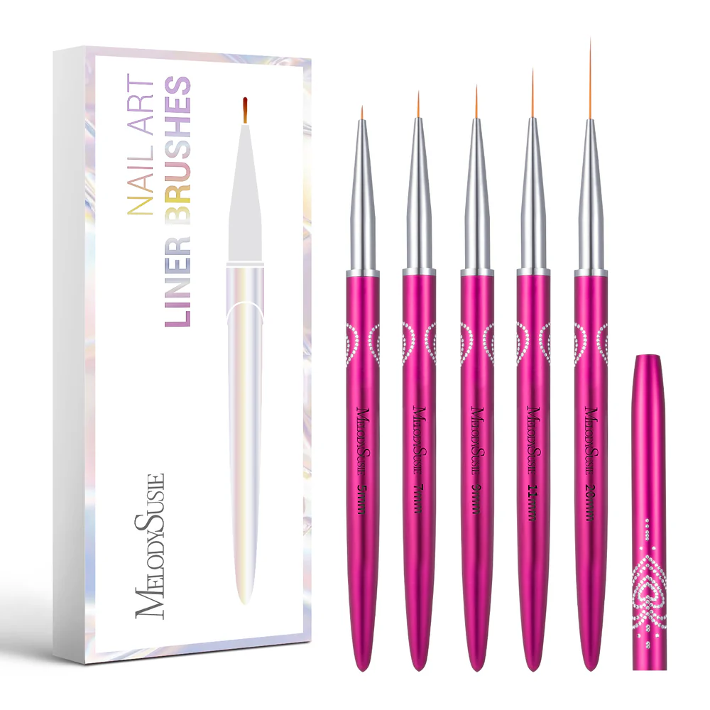 Nail Art Liner Brushes Rose Pink