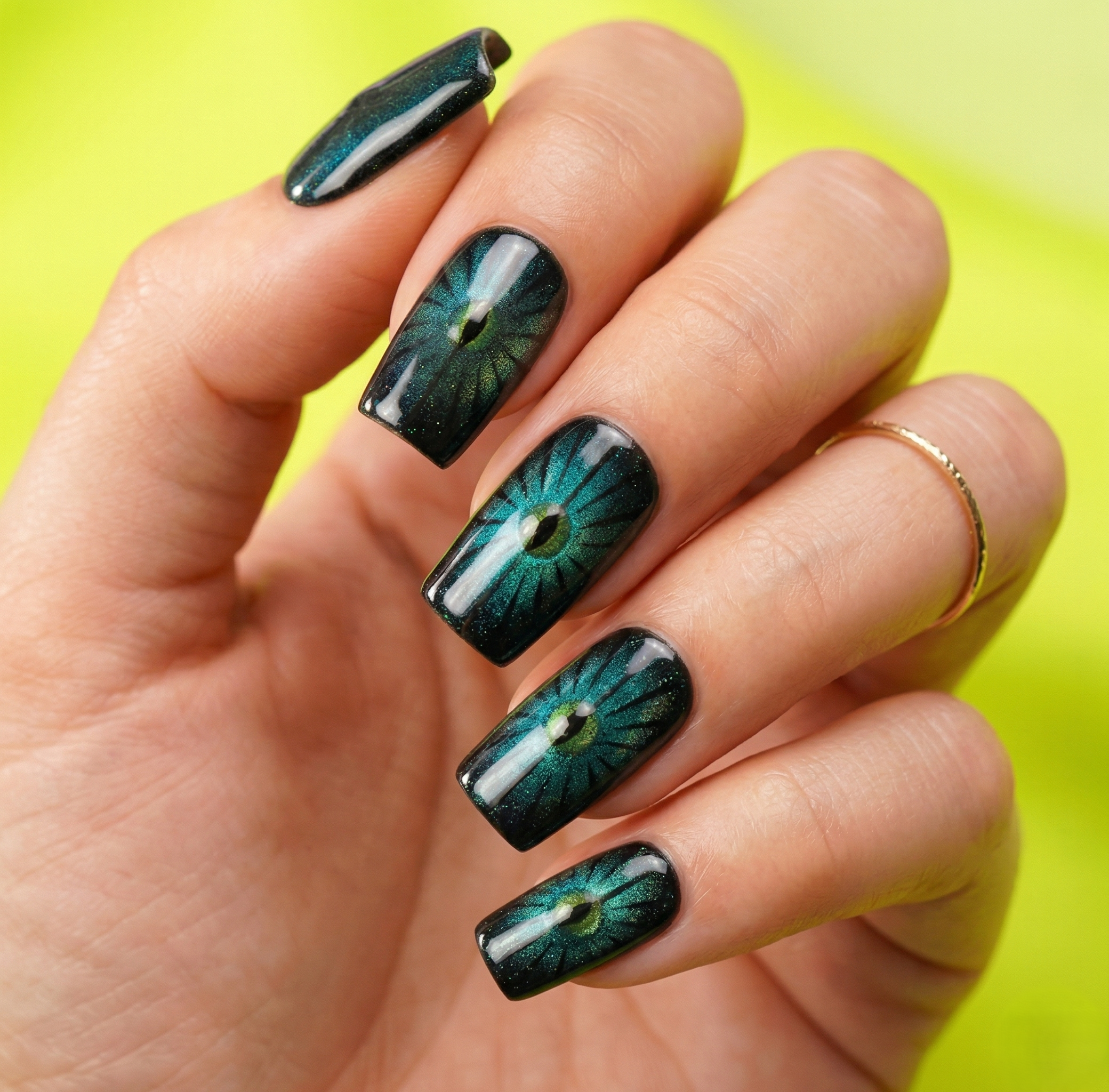 gel nail designs at home nail design dragon eye cat eye 2026