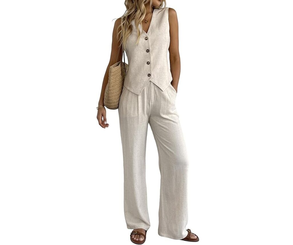 Linen trouser set for women